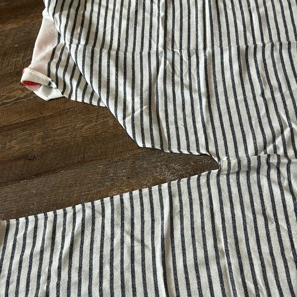 Mersea Thinny Traveler Travel Wrap White Navy Red Striped Poncho TTRV-WHITE NWT